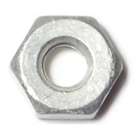 Nuts for Fixing Fasteners to Steel Beams-#10-24 Aluminum Coarse Thread Finished Hex Nuts (40 pcs.)