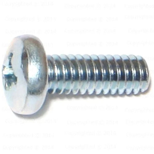 Screws for Fixing Concrete to Wood-Phillips Pan Head Machine Screw - 1/4" Diameter Coarse Thread