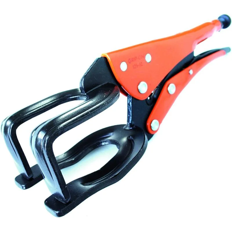 Pliers for Handling Fragile Materials-Grip-On 12509 9 Inch Locking U-Clamp Pliers in Orange Epoxy