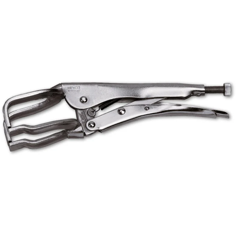 Ratcheting Pliers for Stronger Grip-Heyco 01285028050 Welding Grip Pliers, Nickel Plated, Length-280mm