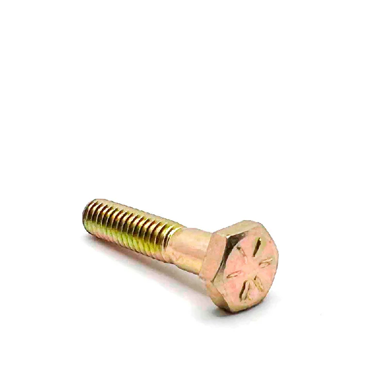 Bolts for Fixing Heavy Parts in Industrial Machines-1/4-20 x 1-1/4in UNC Grade 8 Hex Cap Screw Yellow Zinc