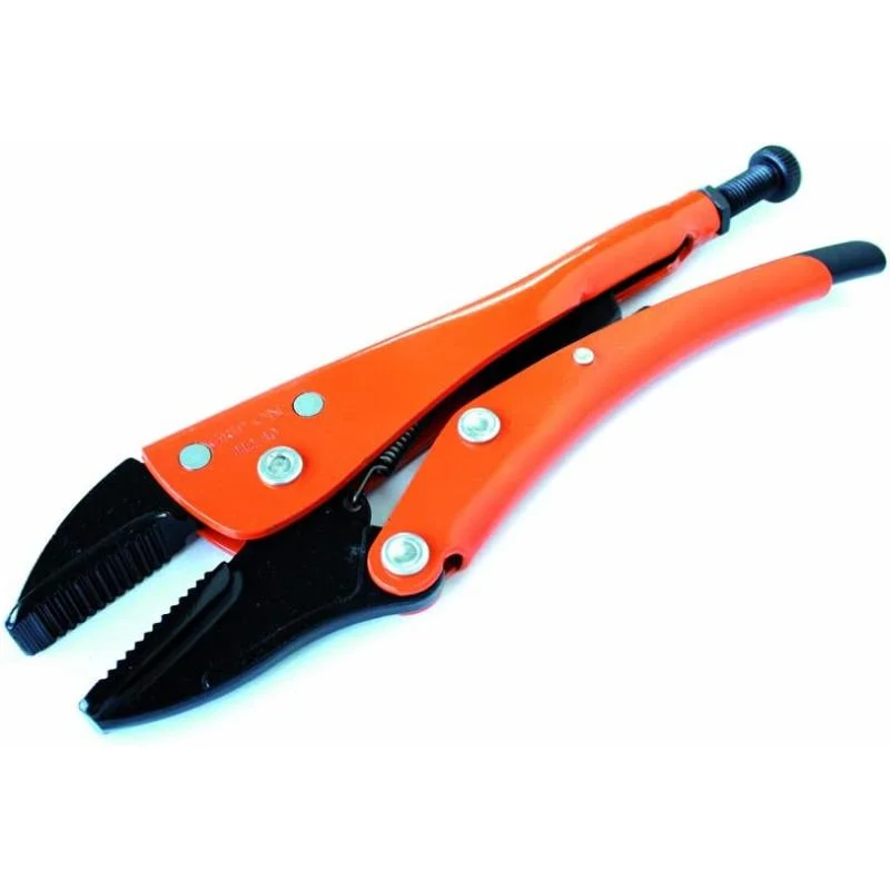 Pliers for Tightening Bolts and Nuts-Grip-On 12105 Grip-On 5" Curved W/Cut-Orange