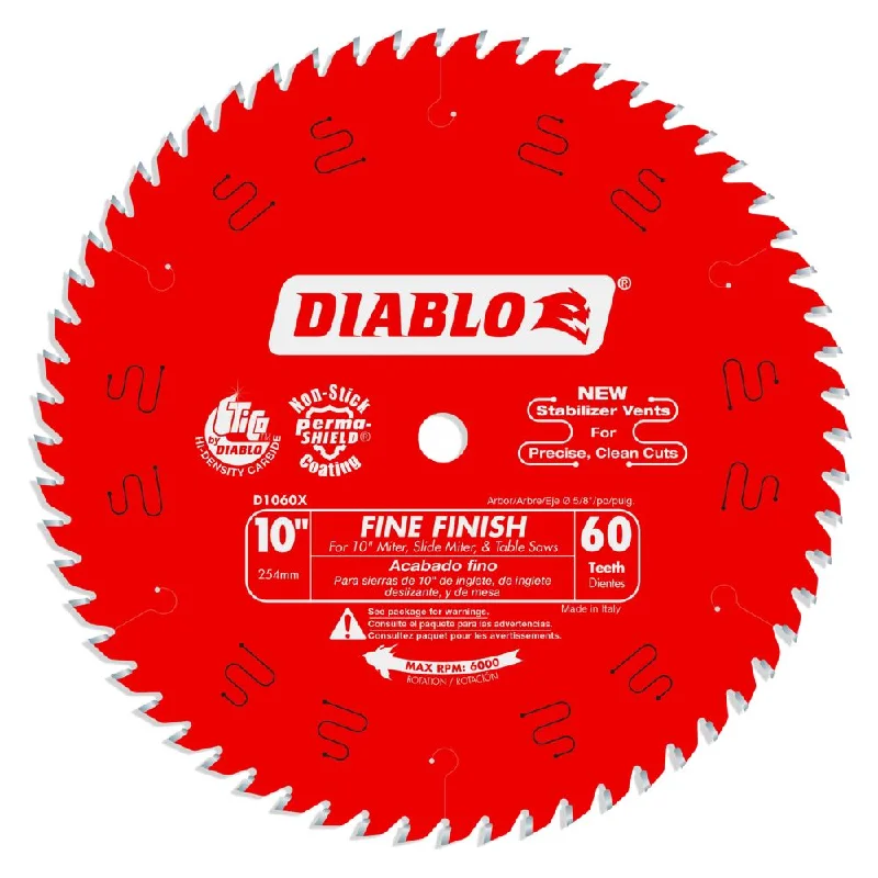 Professional Saw Blades for Construction-Diablo D1060X 10" x 60 Fine Finish Saw Blade