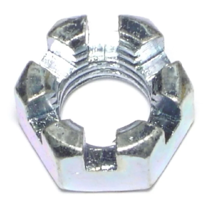 Nuts for Securing Electrical Panels and Boxes-5/8"-11 Zinc Plated Steel Coarse Thread Slotted Hex Nuts (4 pcs.)