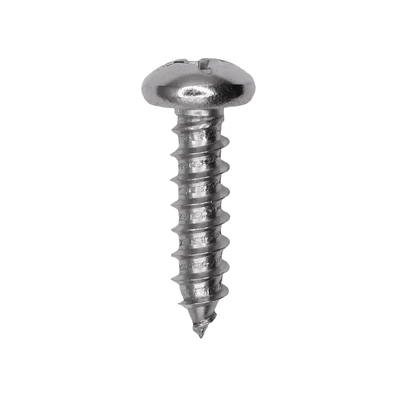 Screws for Framing and Structure Work-Auveco # 25592 #12 X 7/8. 18-8 Stainless Phillips Pan Head Tapping Screw Qty. 50