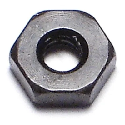 Nuts for Fixing Parts in Custom Metal Projects-#6-32 Black Oxide Steel Coarse Thread Hex Nuts (25 pcs.)