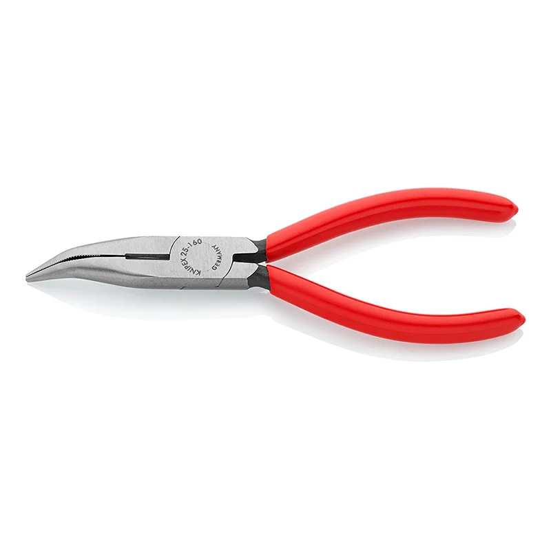 Heavy Duty Pliers for Outdoor Use-KNIPEX 25 21 160 SBA Angled Chain Nose Pliers with Cutter , 6.25 Inch