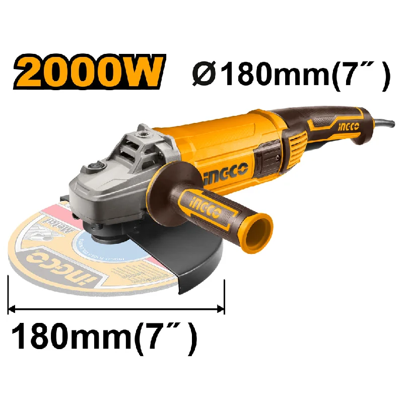 Cordless Angle Grinder for Convenient Use-Industrial Angle Grinder 2000W AG200018