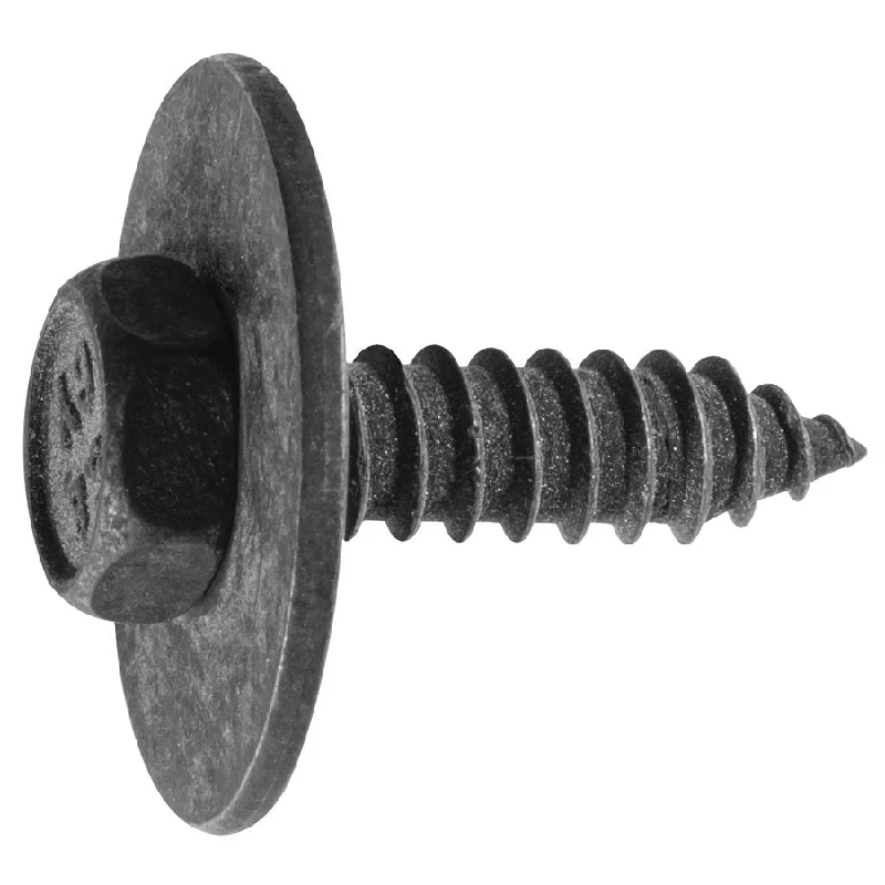 Heavy Duty Screws for Metal Construction-Auveco # 23695 Hex Head Sems Tapping Screw M6.3-1.81 X 22mm - Black 11502489. Qty 50.