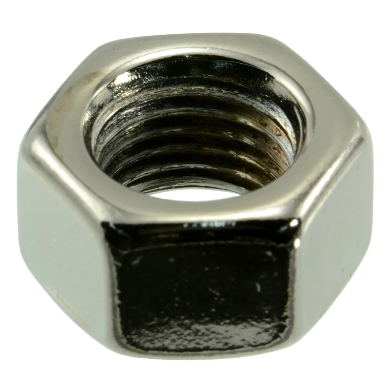 Nuts for Connecting Steel Components-3/8"-24 Black Chrome Plated Steel Grade 5 Fine Thread Hex Nuts