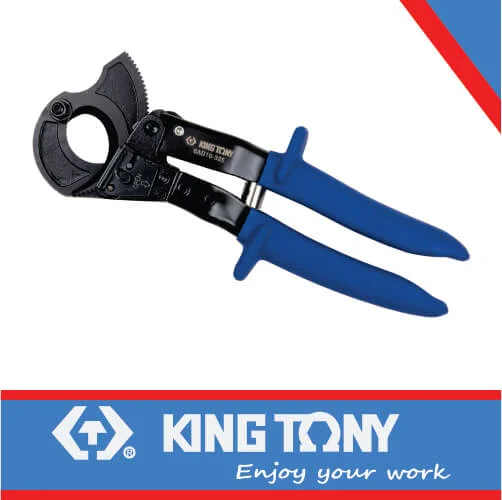 Pliers with Adjustable Jaws for Flexibility-King Tony Cable Cutter Ratcheting Type Capacity Din 325Mm