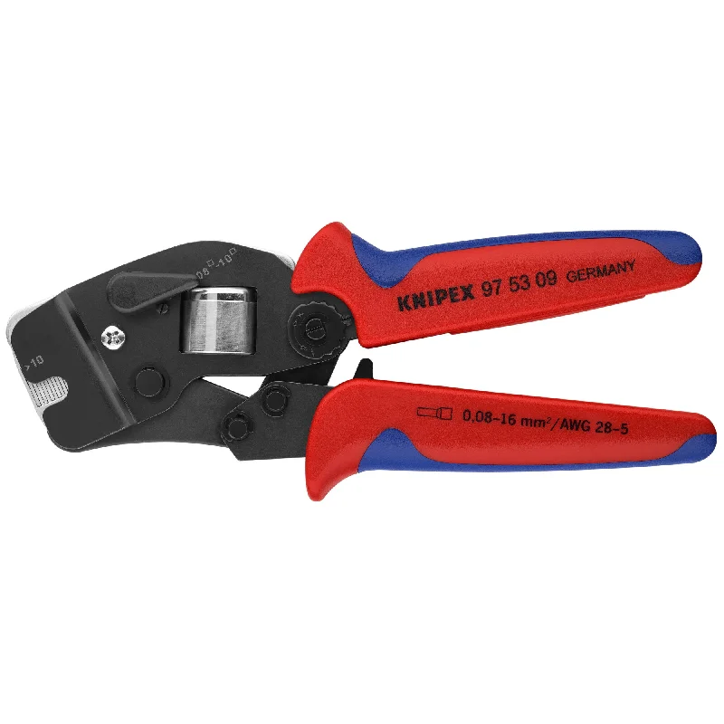 Pliers with Ergonomic Handles for Comfort-Knipex 97 53 09 7 1/2" Self-Adjusting Crimping Pliers For Wire Ferrules