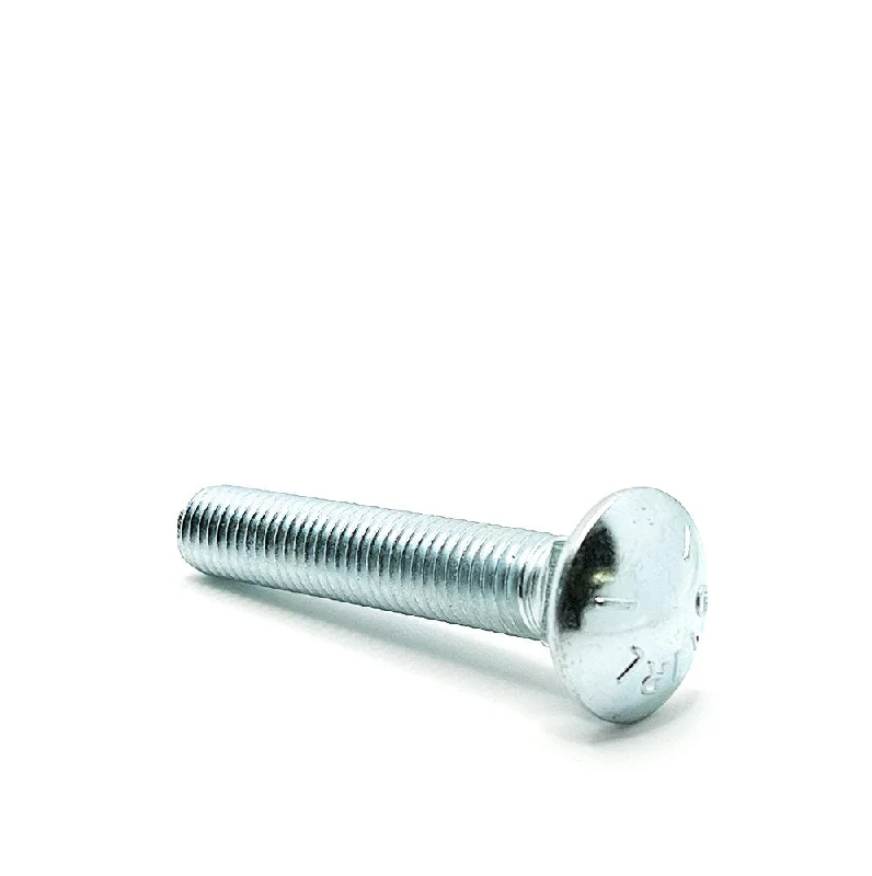 Bolts for Steel Frame Assembly-5/8-11 X 3in UNC Grade 5 Full Thread Carriage / Shaker Screen Plow Bolt Clear Zinc