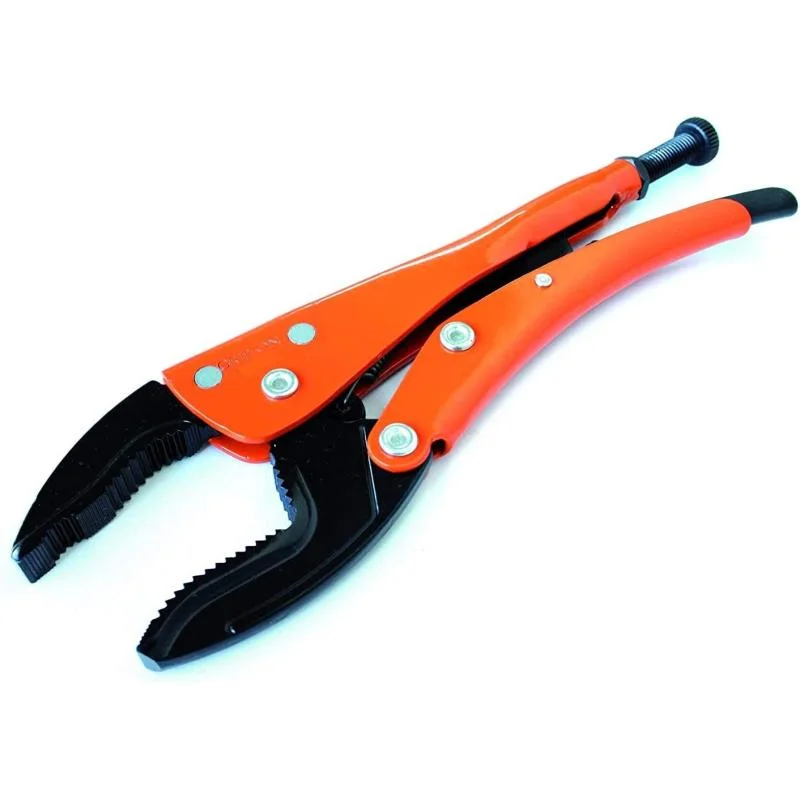 Needle Nose Pliers for Tight Spaces-Grip-On 13112 12 Inch Omnium Grip Locking Pliers, Nickel-Plated