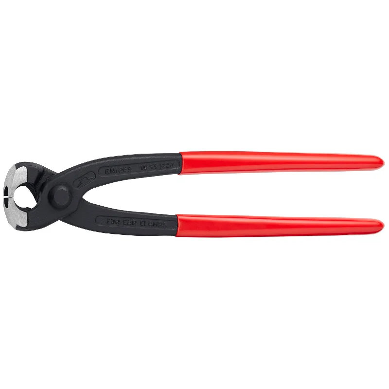 Pliers for Cutting through Tough Metal Sheets-Knipex 10 99 I220 SBA 8 3/4" Ear Clamp Pliers with Front and Side Jaws