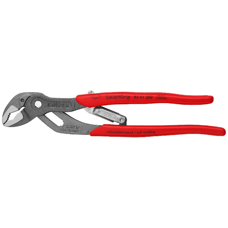 Pliers for Handling Small, Delicate Parts-Knipex 85 01 250 US 10" SmartGrip® Water Pump Pliers with Automatic Adjustment