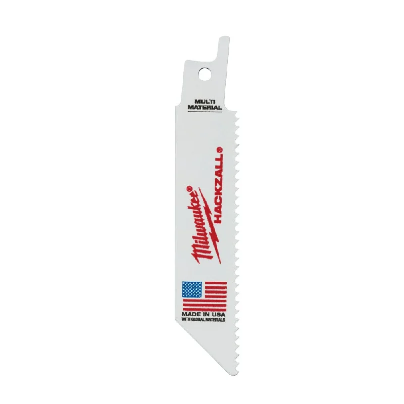 Saw Blades for Cutting through Tough Plastic and Metal-Milwaukee 49-00-5410 M12 Hackzall Blade Multi-Material 5-Pack