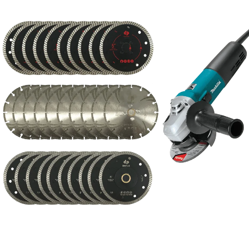 Angle Grinder for Cutting and Shaping Concrete-Stone Cutting Package - Free Makita - Sale