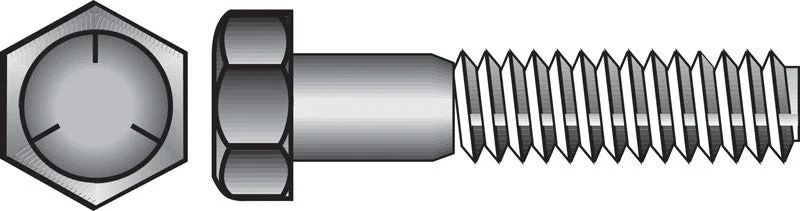 Wood Screws for Tight Threading-HILLMAN 7/16 in. D X 1-1/4 in. L Heat Treated Zinc Steel Hex Head Cap Screw 50 pk