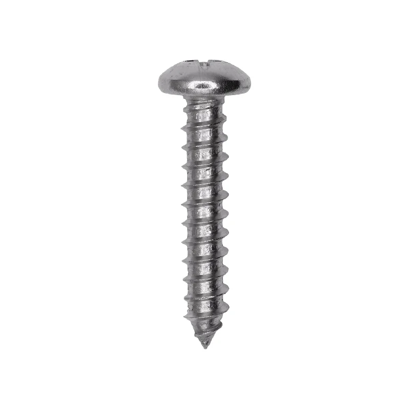 Screws with Flat Heads for Smooth Finish-Auveco # 25606 #14 X 1-1/2. 18-8 Stainless Phillips Pan Head Tapping Screw Qty. 25