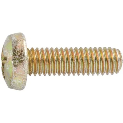 Screws for Fixing Window Blinds and Curtains-Auveco # 23677 Phillips Pan Head License Plate Screw M6-1.0 X 20mm. Qty 50.