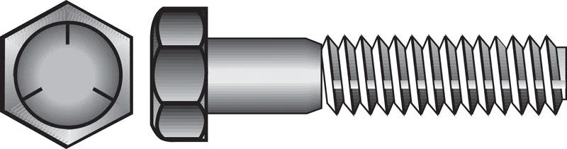 Screws for Boat and Marine Use-HILLMAN 5/16 in. D X 3 in. L Heat Treated Zinc Steel Hex Head Cap Screw 100 pk