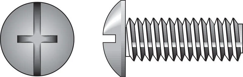 Screws for Heavy-Duty Shelving Units-HILLMAN No. 1/4-20 in. X 1/2 in. L Combination Truss Head Zinc-Plated Steel Machine Screws 100 pk