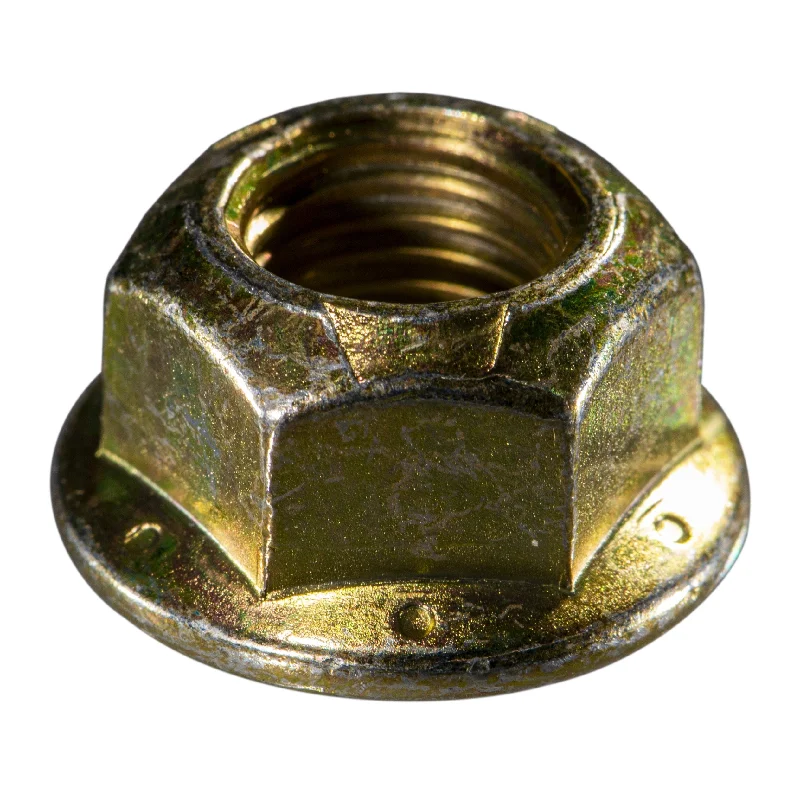 Self-Locking Nuts for Secure Fastening-7/16"-20 Yellow Zinc Plated Grade 8 Steel Fine Thread Hex Nuts