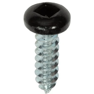 Screws for Fixing Electronics Cases-Auveco # 25355 6 x 1/2" Black Painted Square Drive Pan Head Tapping Screw. Qty 100.