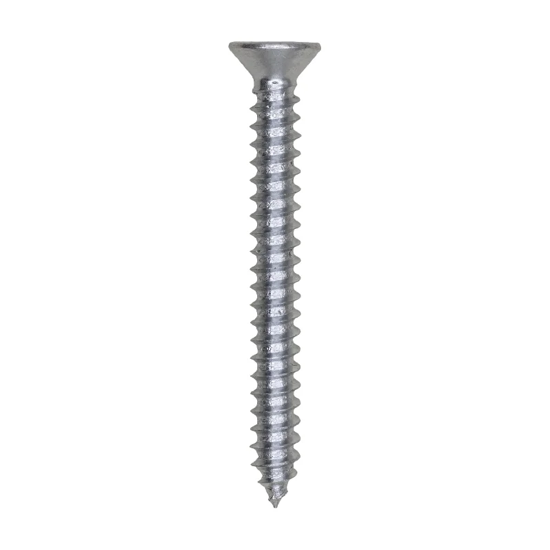 Screws for Pre-Drilled Holes in Metal-Auveco # 25649 #8 X 1-1/2" Phillips Flat Head Tapping Screw Zinc. Qty. 100