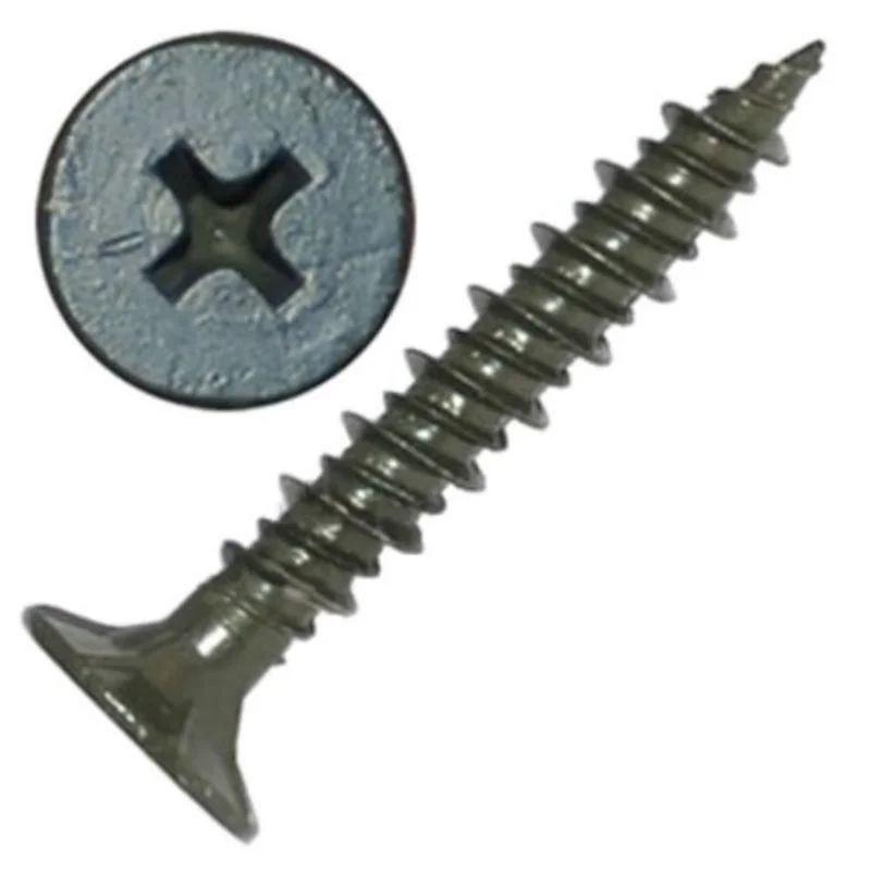 Screws for Fence Post Installation-Grip-Rite No. 8  x 1-1/4 in. L Phillips Wafer Head Cement Board Screws 5 lb. 810 pk (Pack of 4)