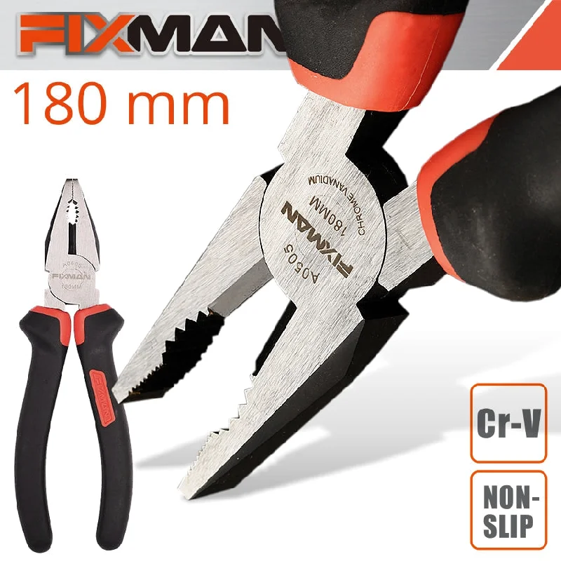 Pliers for Use with Power Tools-Fixman Industrial Combination Pliers 7'/187Mm