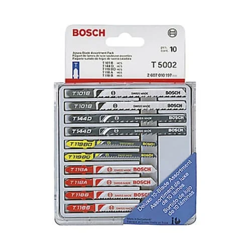 Saw Blades for Multi-Tasking in Home Projects-Bosch T5002 10 Piece T-Shank Set