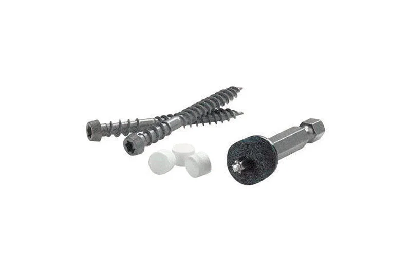 Screws for Modular Building Systems-FastenMaster Cortex 2-3/4 in. L Square Trim Head Deck Screws and Plugs Kit 1 pk