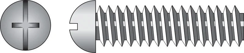 Screws for Mounting Wall Fixtures-HILLMAN No. 10-24 X 4 in. L Combination Round Head Zinc-Plated Steel Machine Screws 100 pk