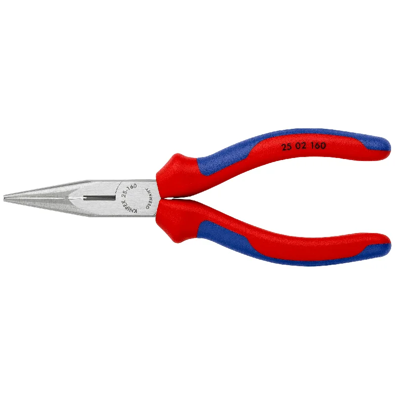 Ergonomic Pliers for Reducing Hand Strain-Knipex 25 02 160 SBA 6 1/4" Long Nose Pliers with Cutter