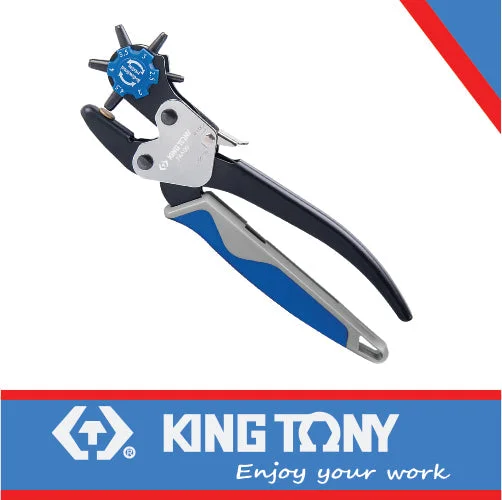 Flat Jaw Pliers for Smooth Surfaces-King Tony Revolving Punch Plier