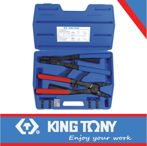 Pliers for Gripping and Twisting Wire-King Tony Pliers Circlip 406Mm Interchangeable Tips 11Pc