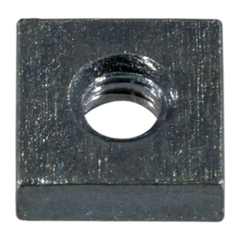 Nuts for Securing Solar Panel Systems-#6-32 Zinc Plated Steel Coarse Thread Square Nuts (48 pcs.)