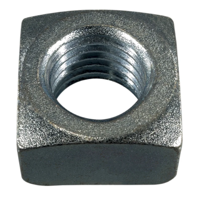 Nuts for Attaching Parts in Automotive Assemblies-1"-8 Zinc Plated Steel Coarse Thread Square Nuts (5 pcs.)