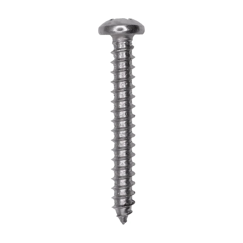 Screws for Mounting Wall Fixtures-Auveco # 25581 #8 X 1-3/4. 18-8 Stainless Phillips Pan Head Tapping Screw Qty. 50