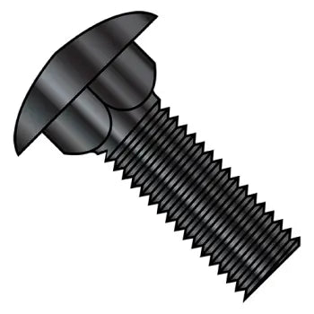 Bolts for Securing Plumbing Fixtures-JFAST 3748CBZ - 3/8-16X3  Carriage Bolt Fully Threaded Black Zinc, Case Quantity: 
300