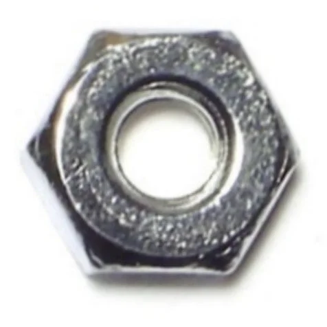 Nuts for Use with Bolts in Construction Projects-#8-32 Steel Coarse Thread Finished Hex Nuts (40 pcs.)