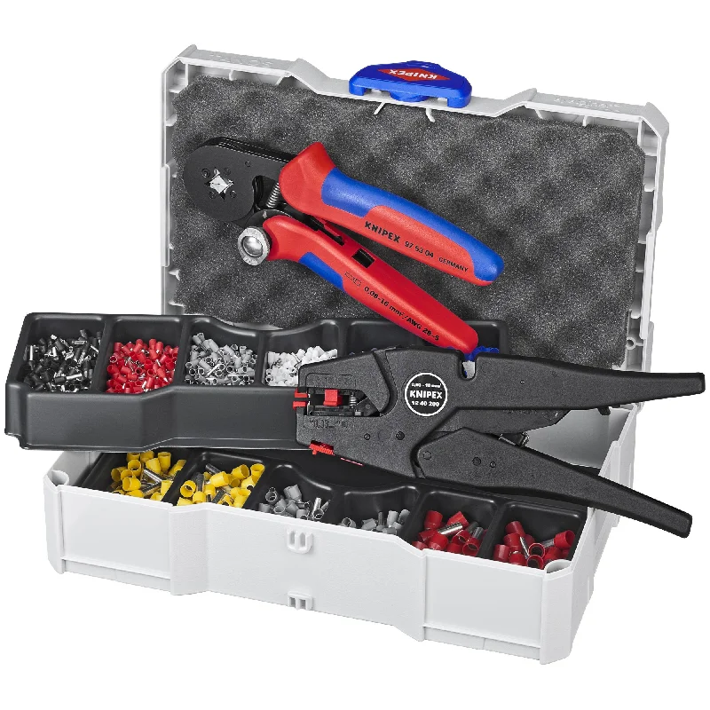 High-Quality Pliers for Industrial Use-Knipex 97 90 10 Crimp Assortments with 12 40 200 and 97 53 04