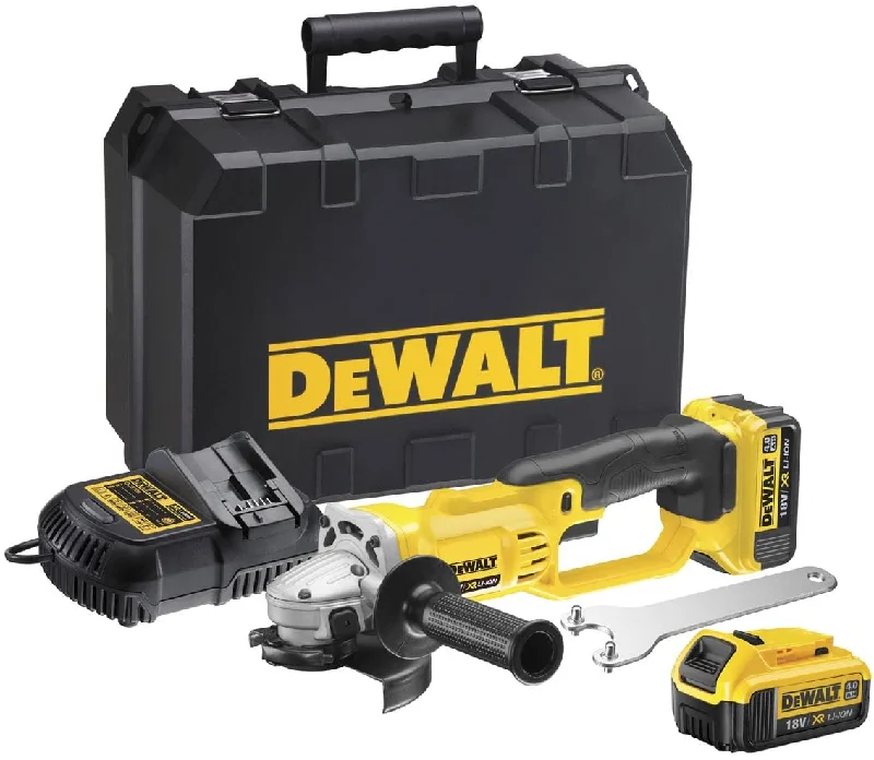 Professional Angle Grinder for Metalworking-DeWalt DCG412 18V XR Li-Ion Cordless Brushed 125mm Angle Grinder Kit (405 Wattage)