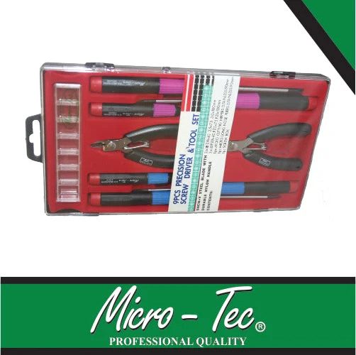 Pliers for Fine Bending and Shaping of Wire-Micro-Tec Pliers And Screwdriver Set Precision 9Pc