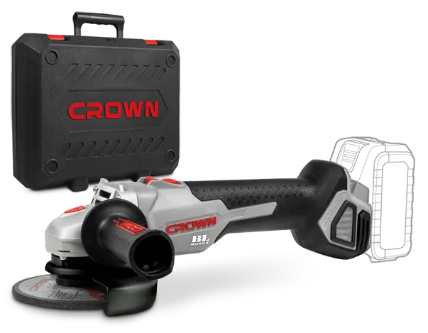 Angle Grinder for Grinding and Sharpening Tools-Crown  Cordless Angle Grinder 18/20V 125mm 5'' with extra battery