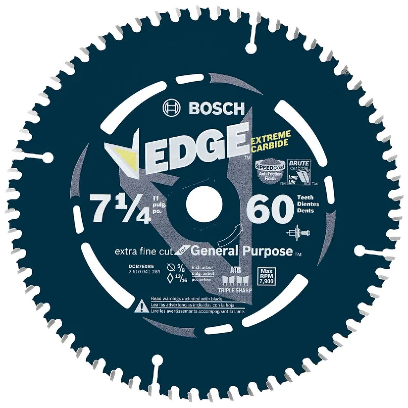 High-Performance Saw Blades for Hardwood-Bosch DCB760B5 5-Pc 7-1/4" 60-Tooth Edge Circular Saw Blade