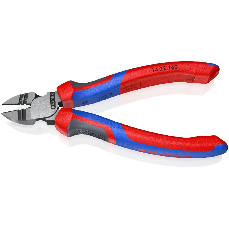 Pliers for Wire Manipulation and Cutting-Knipex 14 22 160 KnipeXtend 6 1/4" Diagonal Cutting Pliers with Stripper