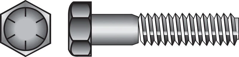 Screws for Securing Metal Parts to Wood-HILLMAN 5/16 in. D X 3/4 in. L Heat Treated Steel Hex Head Cap Screw 100 pk